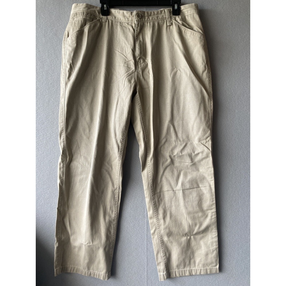 Calvin Klein Men's Pants 38x30 Beige Khakis Relaxed Chino Pockets #2284